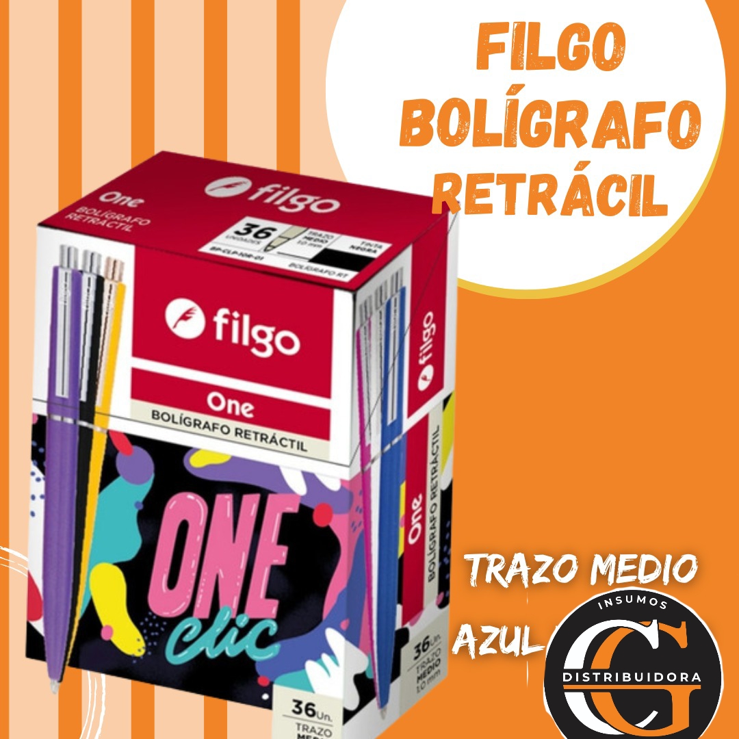 BOLIGRAFO RETRACTIL FILGO ONE .AZUL