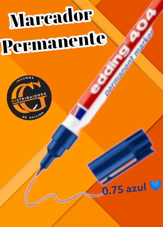 MICROFIBRA EDDING 404 PERMANENTE  RECARGABLE AZUL