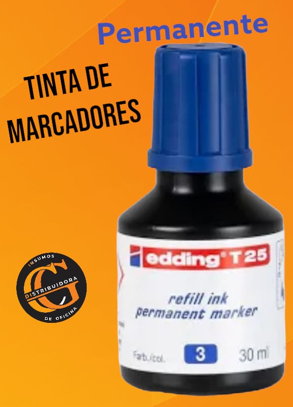 TINTA P/MARCADOR  EDDING PERMANENTE   T 25 AZUL