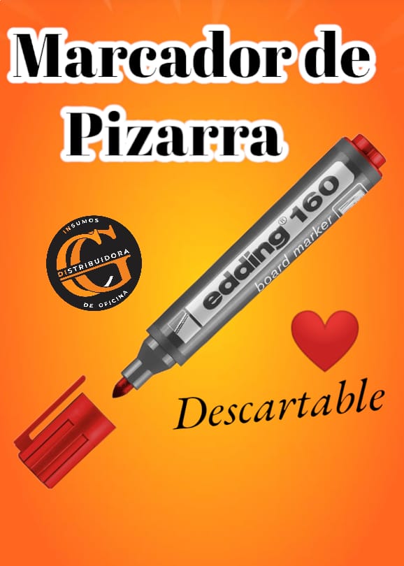 MARCADOR  EDDING 160 PIZARRA DESCARTABLE  ROJO
