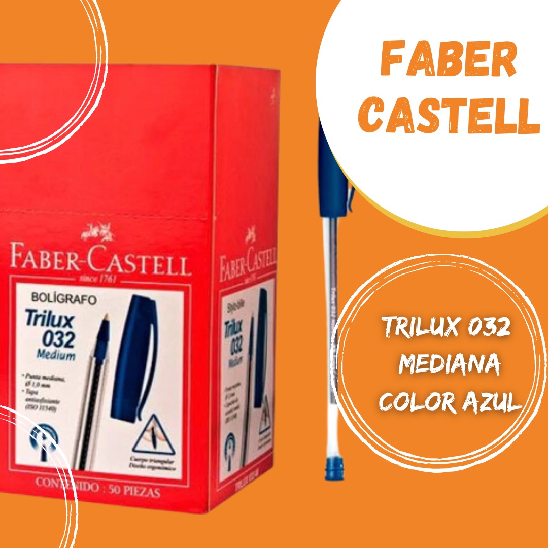 BOLIGRAFO FABER TRILUX M .   AZUL