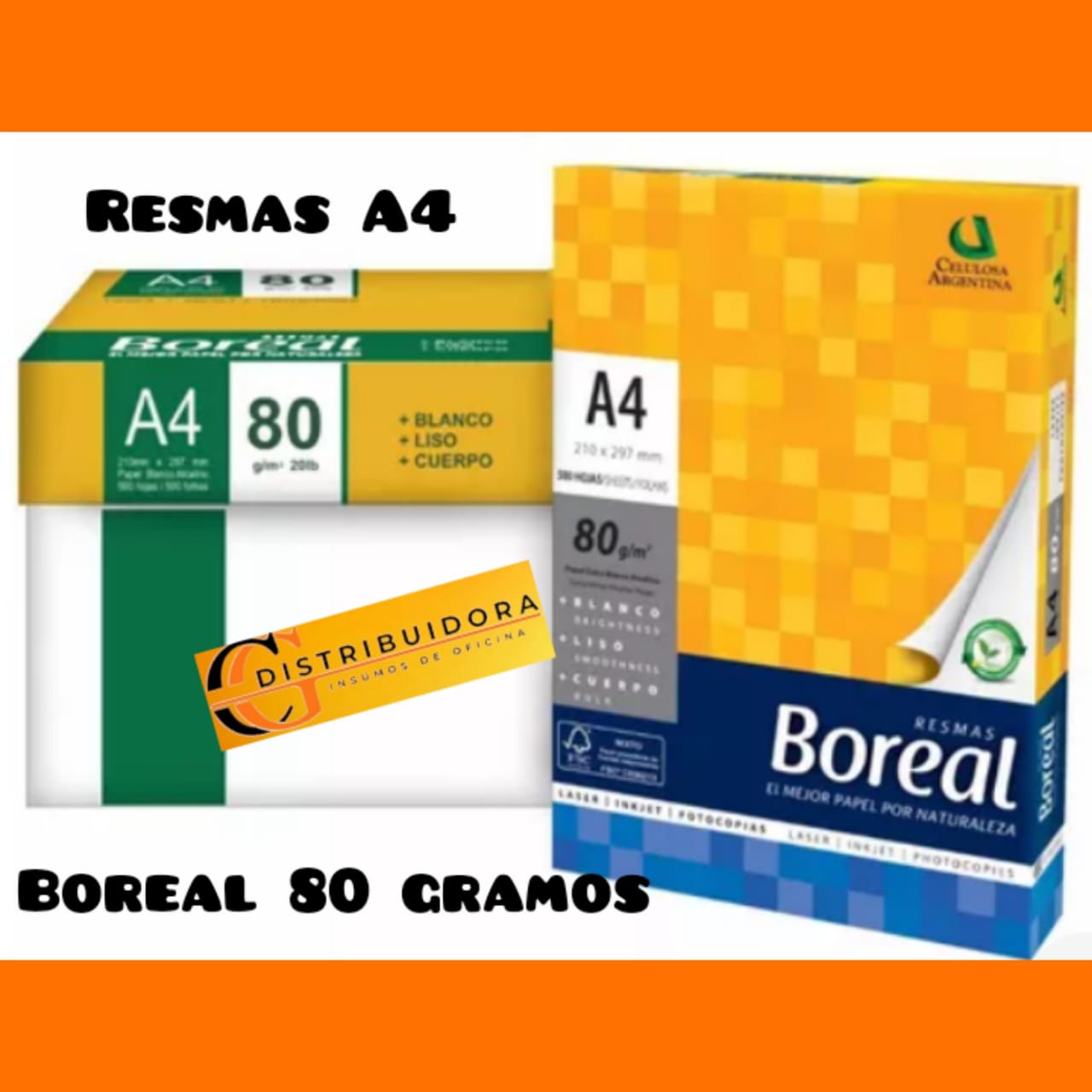 RESMA A4 BOREAL 80 GRAMOS