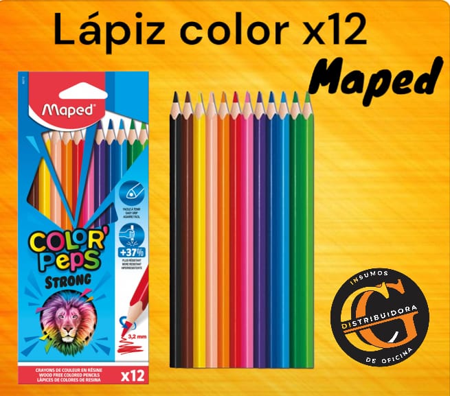 LAPIZ/COLOR MAPED STRONG x12 Largos