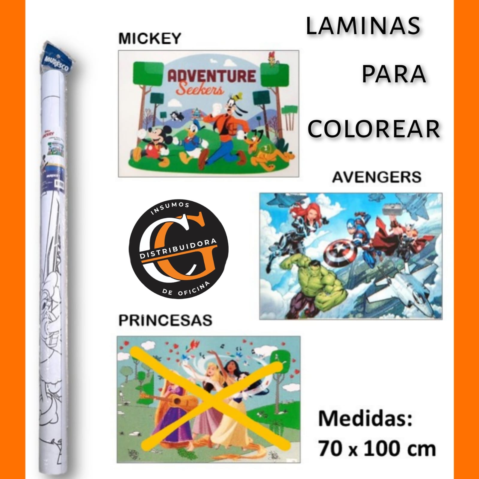 LAMINA P/COLOREAR MUREXCO  70X100CM