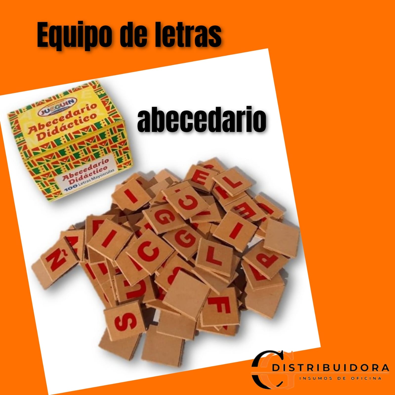 EQUIPO DE LETRAS ABECEDARIO EN CAJA X 100